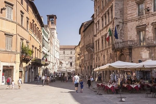 Corso Pietro Vannucci in Perugia, Umbria, Italy, Europe
