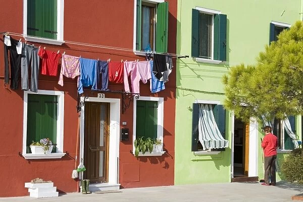 Corte Novello on Burano Island, Venice, Veneto, Italy, Europe