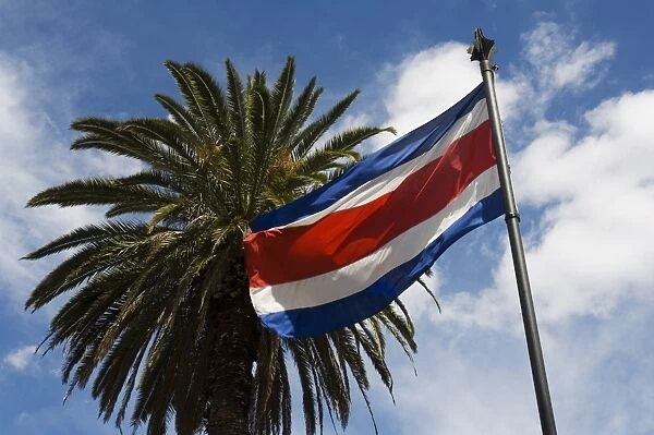 Costa Rican Flag, San Jose, Costa Rica