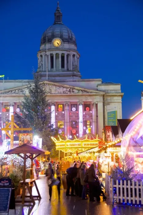 Framed Print : Council House and Christmas Market stalls in the Market Square, Nottingham, Nottinghamshire, England, United Kingdom, Europe Framed Print : Council House and Christmas Market stalls in the Market Square, Nottingham, Nottinghamshire, England, United Kingdom, Europe