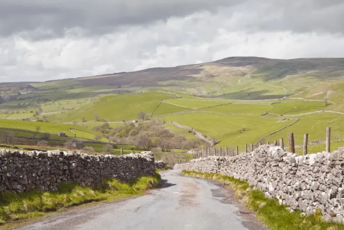 Framed Print : A country road in the Yorkshire Dales near to Malham, Yorkshire, England, United Kingdom, Europe Framed Print : A country road in the Yorkshire Dales near to Malham, Yorkshire, England, United Kingdom, Europe
