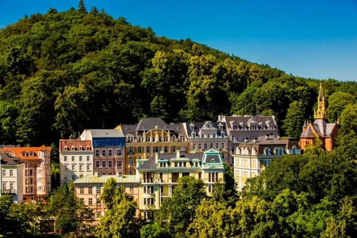 Framed Print : The countryside of the West Bohemian Spa triangle outside of Karlovy Vary, Bohemia Framed Print : The countryside of the West Bohemian Spa triangle outside of Karlovy Vary, Bohemia