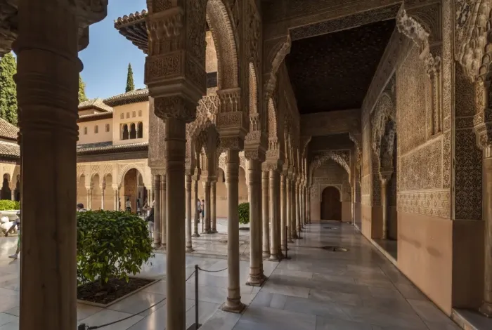 Framed Print : Court of the Lions, Alhambra, UNESCO World Heritage Site, Granada, province of Granada Framed Print : Court of the Lions, Alhambra, UNESCO World Heritage Site, Granada, province of Granada