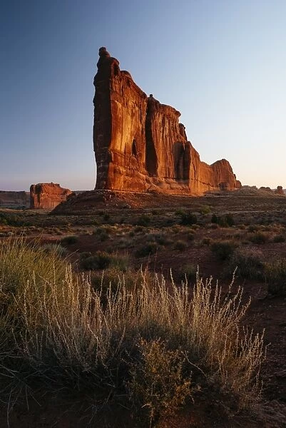 Courthouse Towers at dawn, Arches National Park, Utah, United States of America