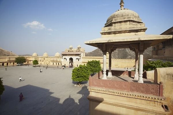 Courtyard in Amber Fort, Jaipur, Rajasthan, India, Asia