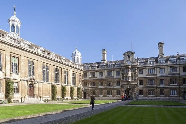 The courtyard, Clare College, Cambridge, Cambridgeshire, England, United Kingdom, Europe