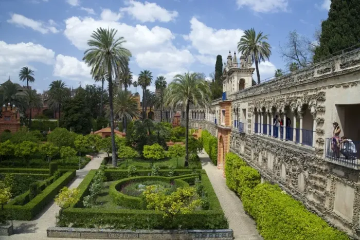 Framed Print : Courtyard gardens, Alcazar, UNESCO World Heritage Site, Seville, Andalucia, Spain, Europe Framed Print : Courtyard gardens, Alcazar, UNESCO World Heritage Site, Seville, Andalucia, Spain, Europe