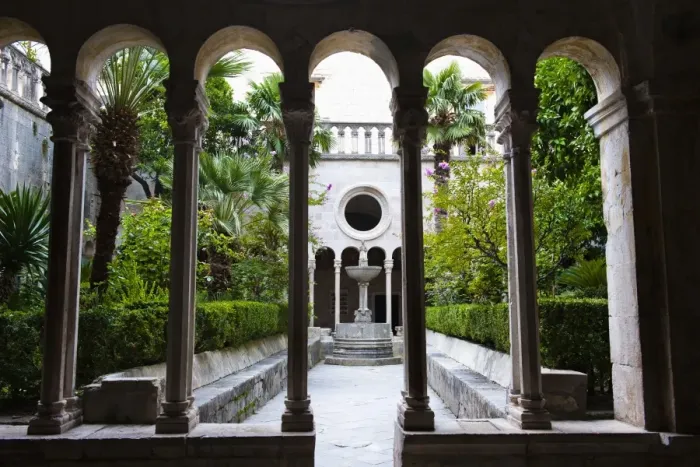Framed Print : Courtyard inside Franciscan Monastery-Museum, Dubrovnik Old Town, UNESCO World Heritage Site, Dubrovnik, Croatia, Europe Framed Print : Courtyard inside Franciscan Monastery-Museum, Dubrovnik Old Town, UNESCO World Heritage Site, Dubrovnik, Croatia, Europe