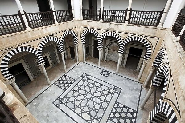 Courtyard of the Sidi Abid al-Ghariani Mausoleum, Kairouan, Tunisia, North Africa, Africa