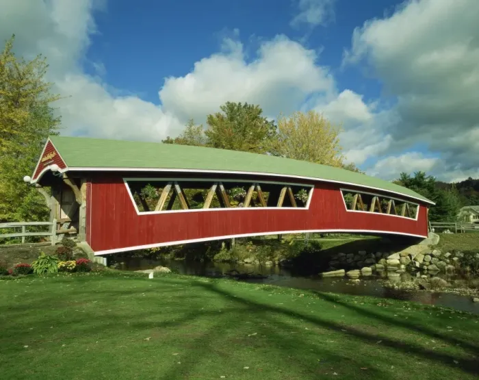 Framed Print : Covered bridge at Conway, New Hampshire, New England, United States of America Framed Print : Covered bridge at Conway, New Hampshire, New England, United States of America