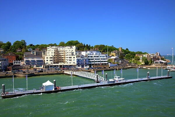 Cowes from the sea, Cowes, Isle of Wight, England, United Kingdom, Europe