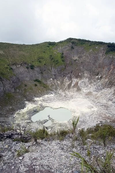 Crater of Mount Mahawu active volcano, Sulawesi, Indonesia, Southeast Asia, Asia