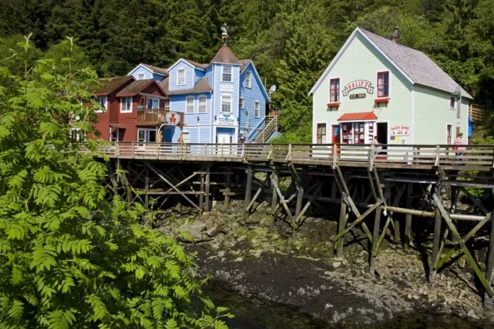 Framed Print : Creek Street historical district, Ketchikan, Southeast Alaska, United States of America Framed Print : Creek Street historical district, Ketchikan, Southeast Alaska, United States of America