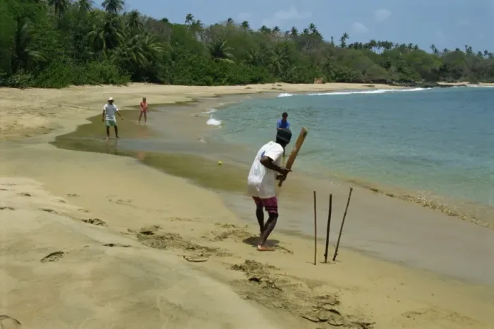 Framed Print : Cricket on the beach Framed Print : Cricket on the beach