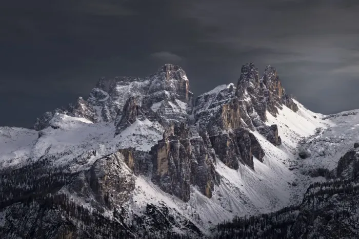 Framed Print : Croda da Lago mountain covered by snow, Dolomites, Trentino-Alto Adige, Italy, Europe Framed Print : Croda da Lago mountain covered by snow, Dolomites, Trentino-Alto Adige, Italy, Europe