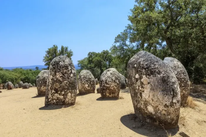Framed Print : The Cromlech of the Almendres megalithic stone circle near Evora, Alentejo, Portugal Framed Print : The Cromlech of the Almendres megalithic stone circle near Evora, Alentejo, Portugal