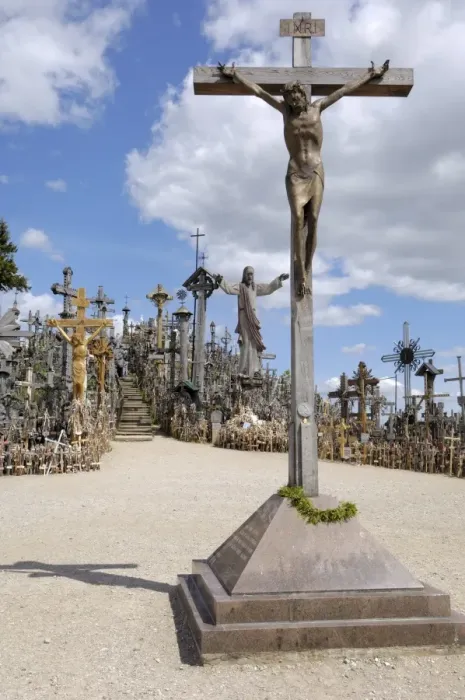 Framed Print : Cross laid by Pope John Paul II in 1993 at the Hill of Crosses Framed Print : Cross laid by Pope John Paul II in 1993 at the Hill of Crosses