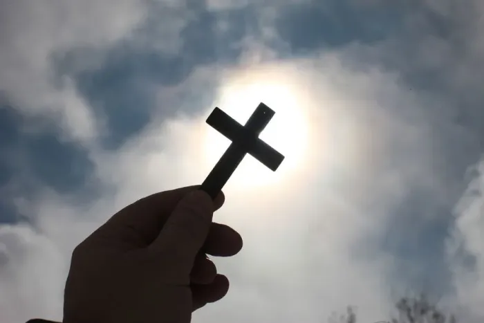 Framed Print : Cross in the sky, Haute-Savoie, France, Europe Framed Print : Cross in the sky, Haute-Savoie, France, Europe