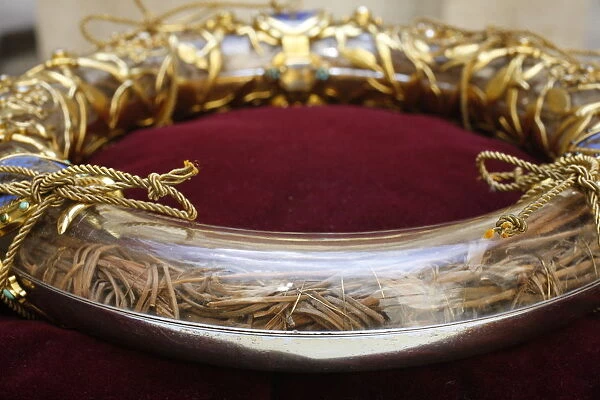 Crown of Thorns, one of Christs Passion relics, Notre Dame Cathedral, Paris, France