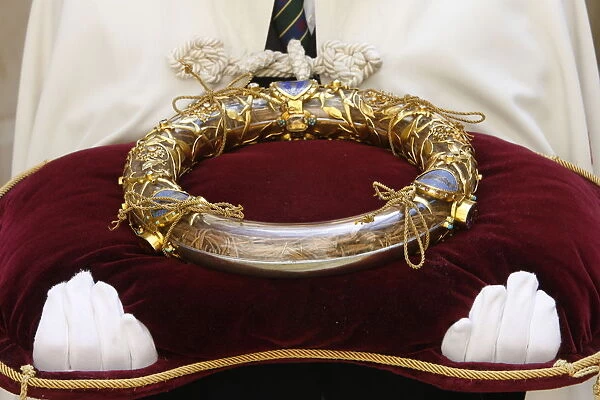 Crown of Thorns, Christs Passion relics at Notre Dame cathedral, Paris, France