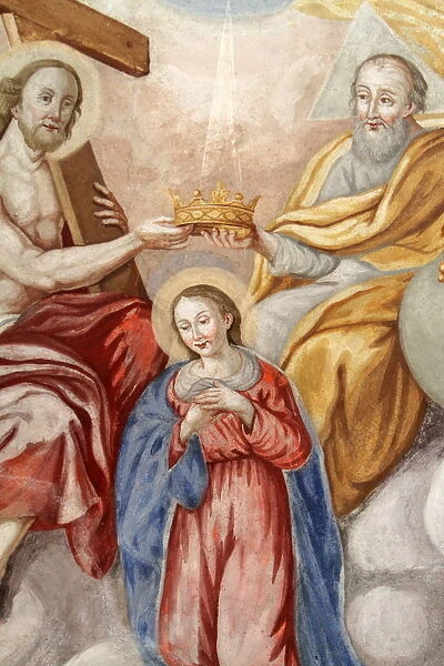 The Crowning of Mary, Our Lady of the Assumption church, Cordon, Haute-Savoie, France