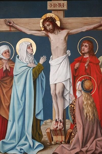 The Crucifixion of Jesus, Holy Blood Basilica, Bruges, West Flanders, Belgium, Europe