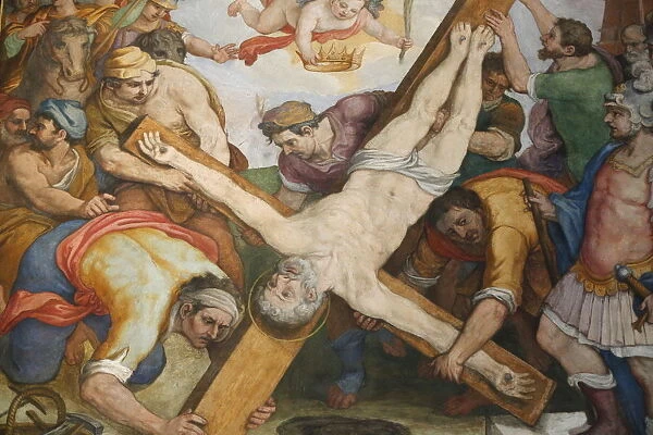 The Crucifixion of St. Peter, Santa Maria in Traspontina church, Rome, Lazio, Italy