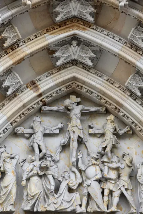 Framed Print : The Crucifixion, St. Vituss Cathedral tympanum, Prague, Czech Republic, Europe Framed Print : The Crucifixion, St. Vituss Cathedral tympanum, Prague, Czech Republic, Europe