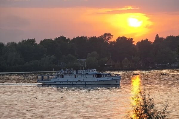 Cruise Boat, River Dnipro, Kiev, Ukraine, Europe