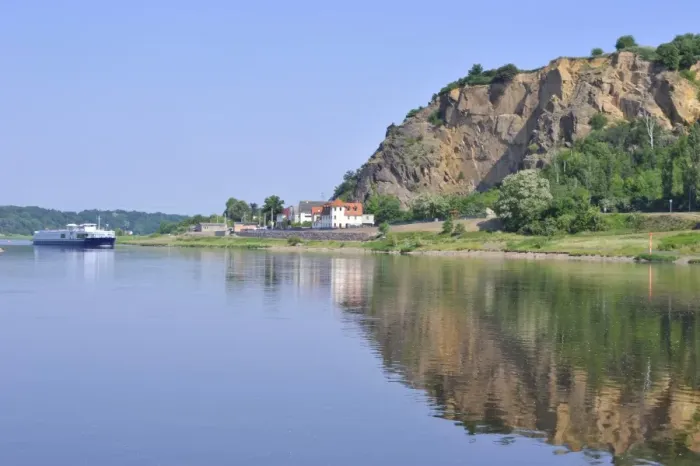 Framed Print : Cruise ship on the River Elbe near Meissen, Saxony, Germany, Europe Framed Print : Cruise ship on the River Elbe near Meissen, Saxony, Germany, Europe