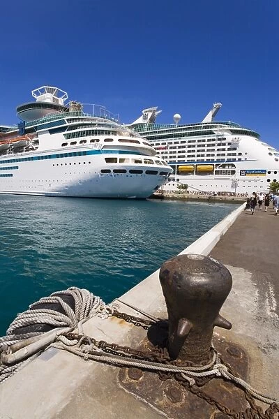 Cruise ships at Prince George Wharf, Nassau, New Providence Island, Bahamas