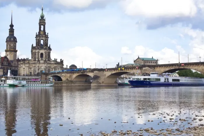 Framed Print : Cruise ships on the River Elbe, Dresden, Saxony, Germany, Europe Framed Print : Cruise ships on the River Elbe, Dresden, Saxony, Germany, Europe