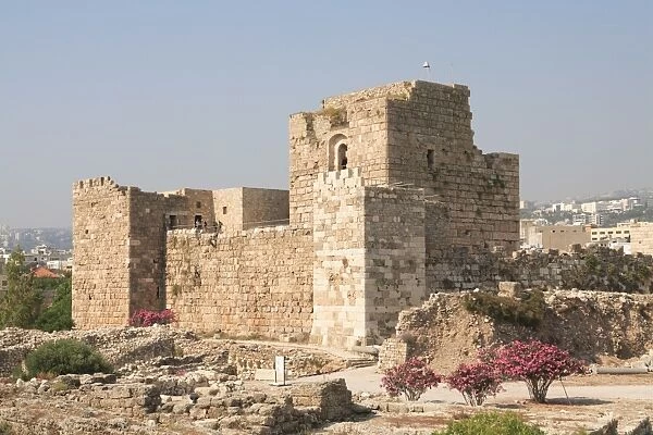 Crusader Castle, ancient ruins, Byblos, UNESCO World Heritage Site, Jbail