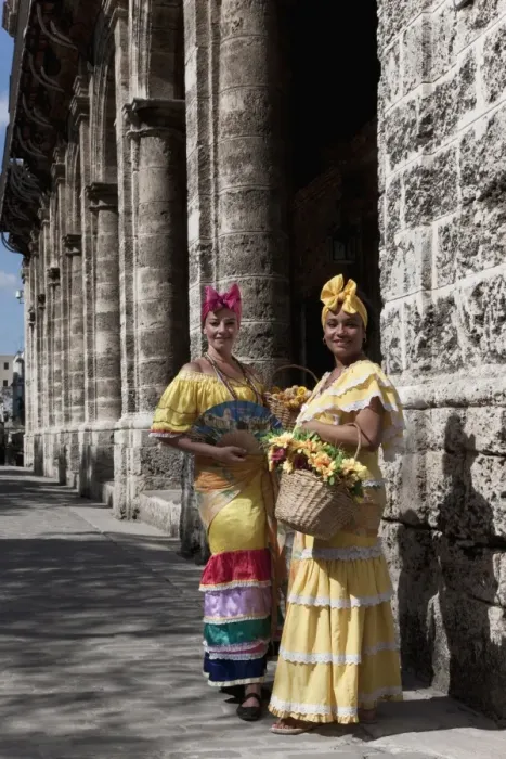 Framed Print : Cuban women in old costume, Havana, Cuba, West Indies, Central America Framed Print : Cuban women in old costume, Havana, Cuba, West Indies, Central America