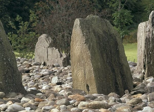 Cup and Ring mark on the north stone in the stone circle