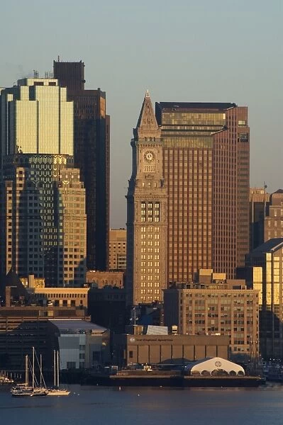 Custom House and the Financial District at dawn