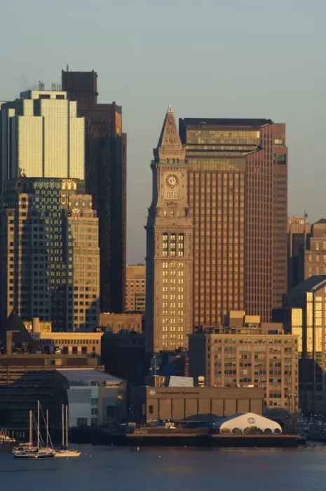 Framed Print : Custom House and the Financial District at dawn Framed Print : Custom House and the Financial District at dawn