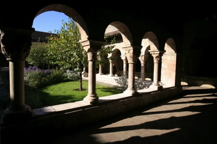 Framed Print : Cuxa cloister dating from the 12th century, Cloisters of New York, New York Framed Print : Cuxa cloister dating from the 12th century, Cloisters of New York, New York