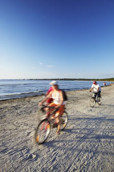 Framed Print : Cyclists on Pirita Beach, Tallinn, Estonia, Baltic States, Europe Framed Print : Cyclists on Pirita Beach, Tallinn, Estonia, Baltic States, Europe