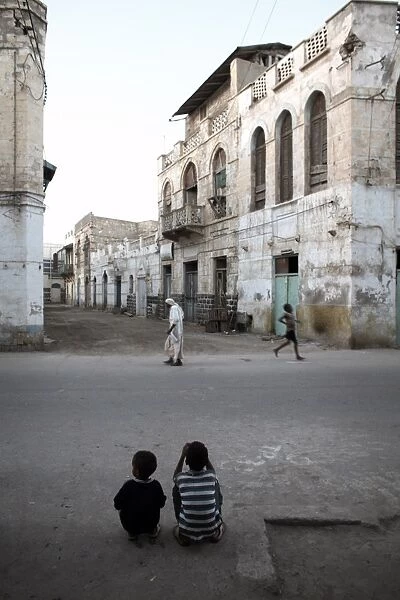Daily life in the coastal town of Massawa, Eritrea, Africa