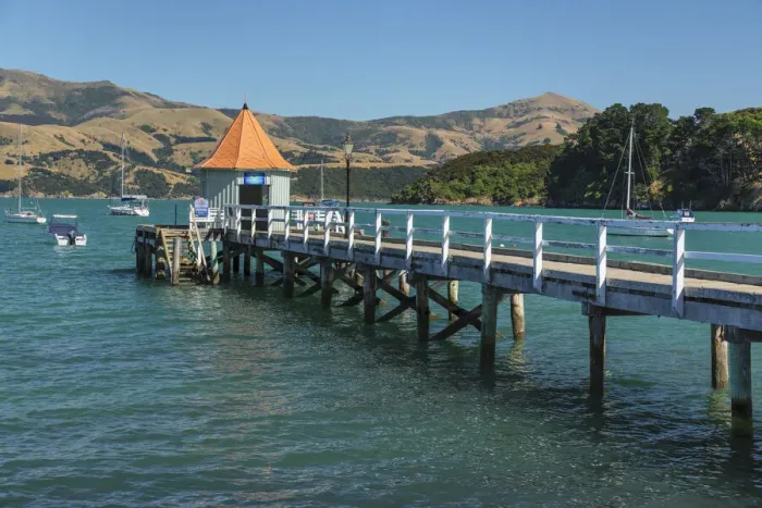 Framed Print : Dalys Wharf, historic jetty, Akaroa Harbour, Banks Peninsula, Canterbury Framed Print : Dalys Wharf, historic jetty, Akaroa Harbour, Banks Peninsula, Canterbury