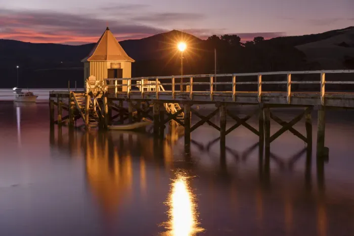 Framed Print : Dalys Wharf, historic jetty, Akaroa Harbour, Banks Peninsula, Canterbury Framed Print : Dalys Wharf, historic jetty, Akaroa Harbour, Banks Peninsula, Canterbury