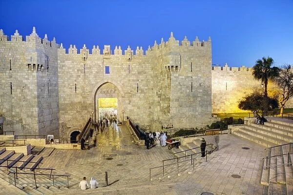 Damascus Gate, Old City, UNESCO World Heritage Site, Jerusalem, Israel, Middle East
