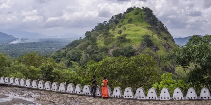 Framed Print : Dambulla Cave Temples, two people enjoying the view, Dambulla, Central Province, Sri Lanka, Asia Framed Print : Dambulla Cave Temples, two people enjoying the view, Dambulla, Central Province, Sri Lanka, Asia