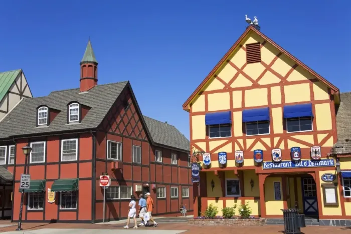 Framed Print : Danish architecture on Alisal Road, Solvang, Santa Barbara County, Central California Framed Print : Danish architecture on Alisal Road, Solvang, Santa Barbara County, Central California