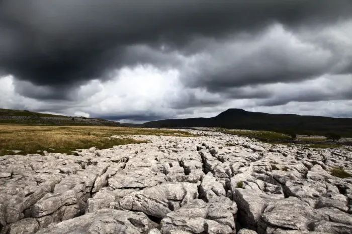 Framed Print : Dark clouds over Ingleborough from Twisleton Scar, Yorkshire Dales, North Yorkshire, Yorkshire, England, United Kingdom, Europe Framed Print : Dark clouds over Ingleborough from Twisleton Scar, Yorkshire Dales, North Yorkshire, Yorkshire, England, United Kingdom, Europe