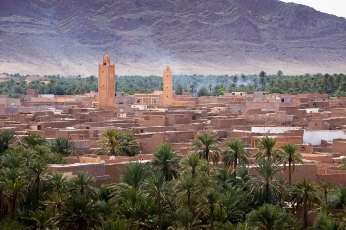 Framed Print : Date palm oasis and Jorf mountain, Figuig, province of Figuig, Oriental Region Framed Print : Date palm oasis and Jorf mountain, Figuig, province of Figuig, Oriental Region