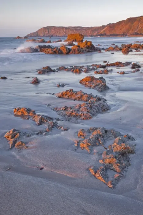 Framed Print : Dawn on Kennack Sands on the Lizard Peninsula in Cornwall, England, United Kingdom, Europe Framed Print : Dawn on Kennack Sands on the Lizard Peninsula in Cornwall, England, United Kingdom, Europe