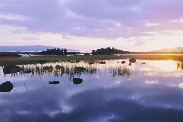 Dawn light on Loch Ba on desolate Rannoch Moor