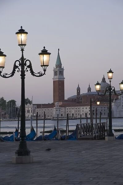 Dawn light on San Giorgio Maggiore, Venice, UNESCO World Heritage Site